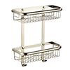 Lavatory Rack with Wire Baskets Brushed Wall Storage Basket SpaceSaving WallFixed Shower