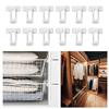 12pcs With Screws Wire Shelf Wall Bracket White Wire Rack Side Bracket Wire Shelf End Bracket  Wall