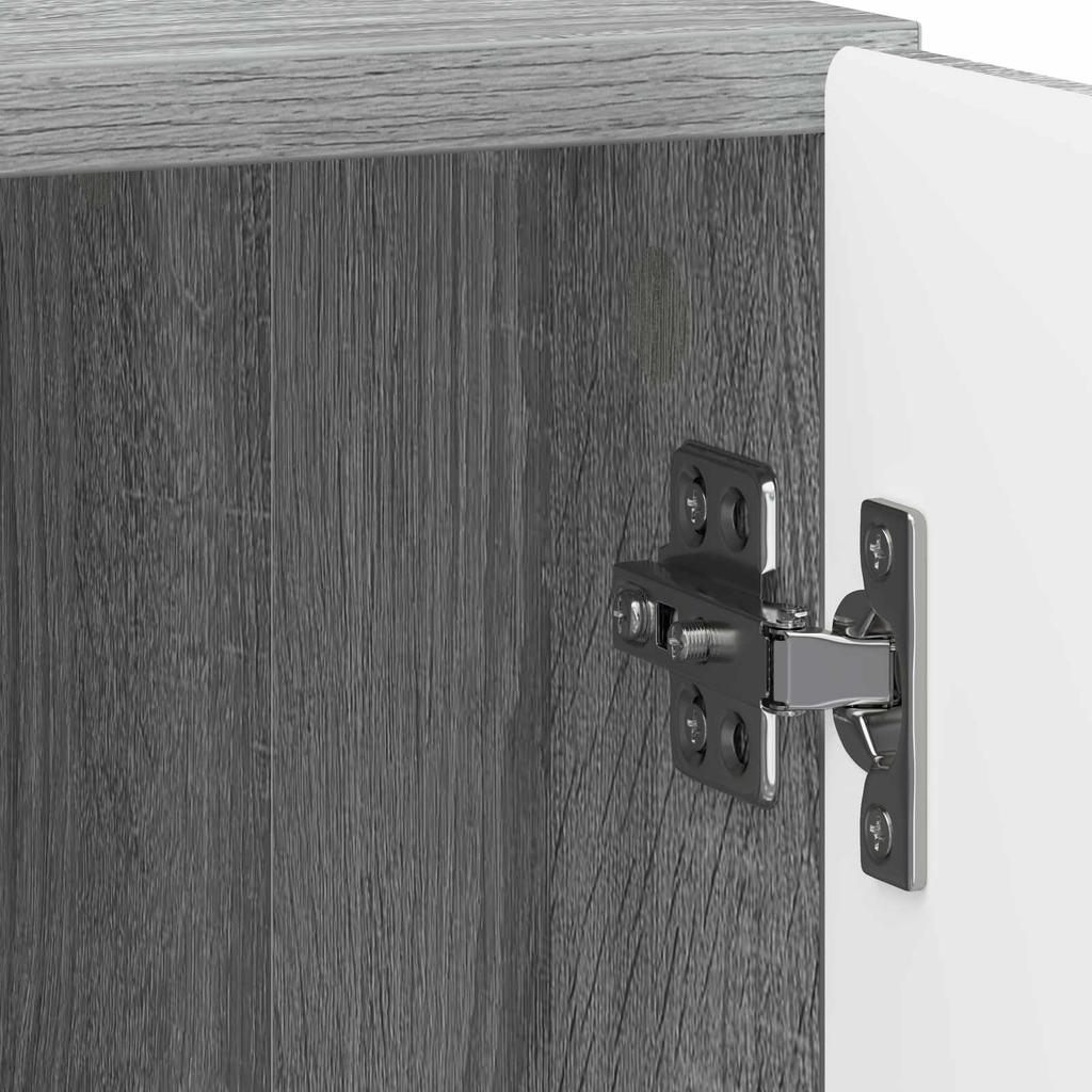 Nightstand Gray Sonoma 43 x 34.5 x 50 cm Engineered Wood