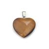 Herzförmiger Naturstein Anhänger Tigerauge Amethyst Jade Kristall Stein Charms Für DIY Exquisites Halsketten Schmuckzubehör