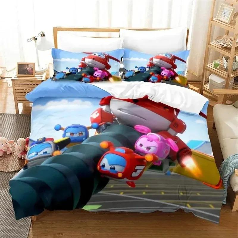 Super Cartoon Flügel Bettwäsche Set, Bettbezug Decke Bett Set Steppdeckenbezug Kissenbezug, King Queen Twin Größe Jungen Mädchen Erwachsene