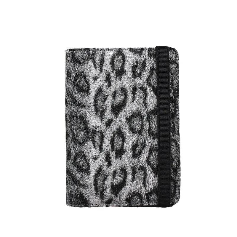 Fashion Leopard Print Passport Holder with Bandage Passport Covers Built-in RFID Shielding Passport Holders Travel Accessories