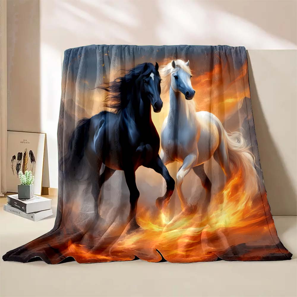 6 Größen Pferdedruck Decke Warm Weich und Bequem Heim Reise Decke Büro Sofa Bettwäsche Abdeckung Decke Geschenk