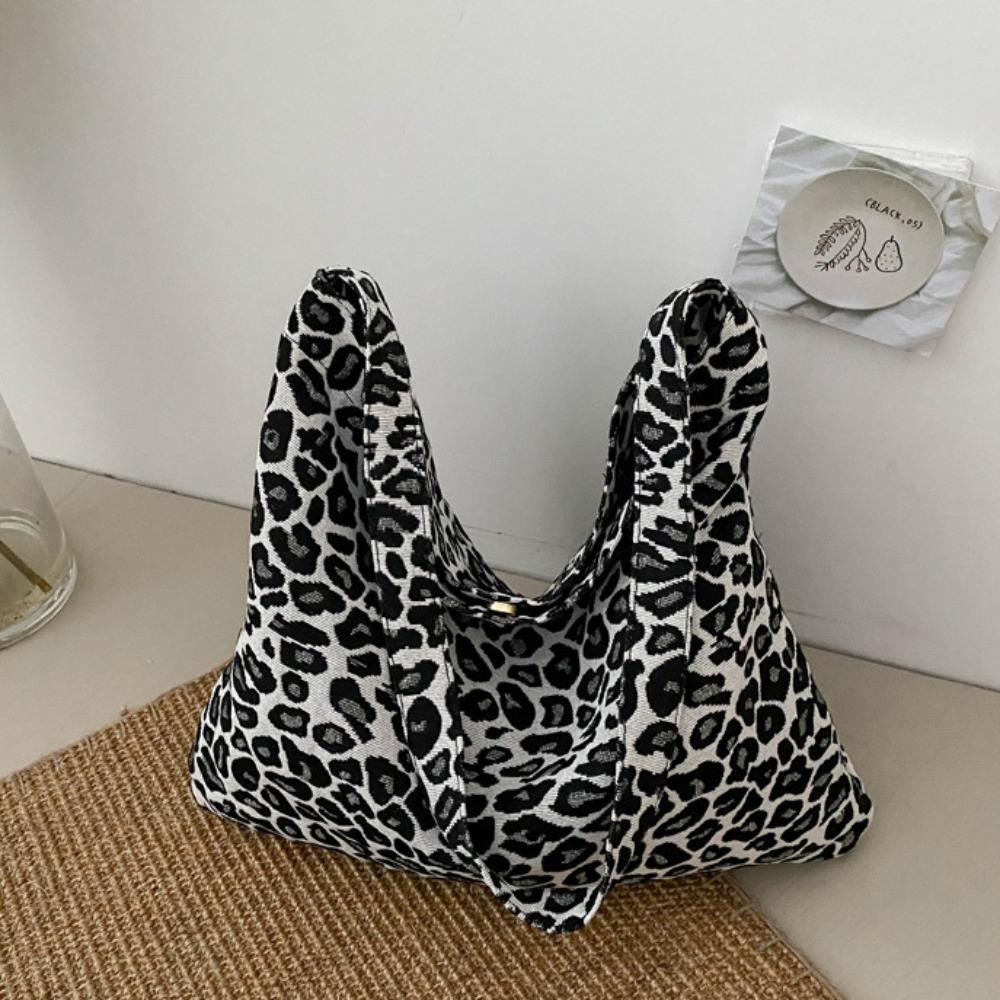 Large Capacity Shoulder Bag Cloth Messenger Bag Casual Leopard Print Crossbody Bags  Outdoor