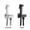 ULA Messing Bidetarmatur Einzelner Kaltwasserhahn Handbrause Bidet-Spray Duschset Toilette Shattaf Sprüher Dusche Bidetarmatur Schwarz