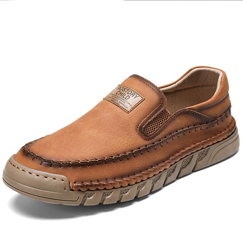 38-46 Outdoor Leather Shoes Mens Hiking Sneakers Car Driving Shoes Leather Large Size Ankle Boots