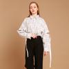 Bunderghost Tweed Strap Cut Raglan Blouse (White)