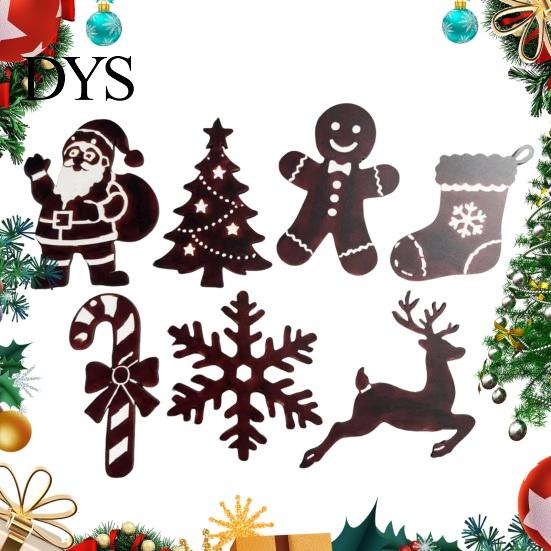 Easy Install Christmas Entryway Decor 7Pcs Wooden Silhouette Lights with Warm Backlight, LED Reindeer Lighted Winter Scene for Living Room Santa