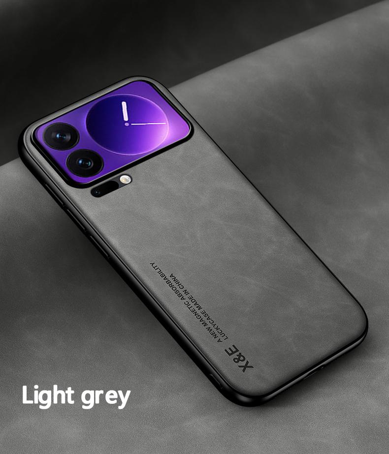 

EUCAGR Luxury PU Leather Magnetic Shockproof Back Case For Xiaomi 17 17Pro 17 Pro Max With Metal Plate Phone Shell For Xiaomi 17 Xiaomi 17 pro