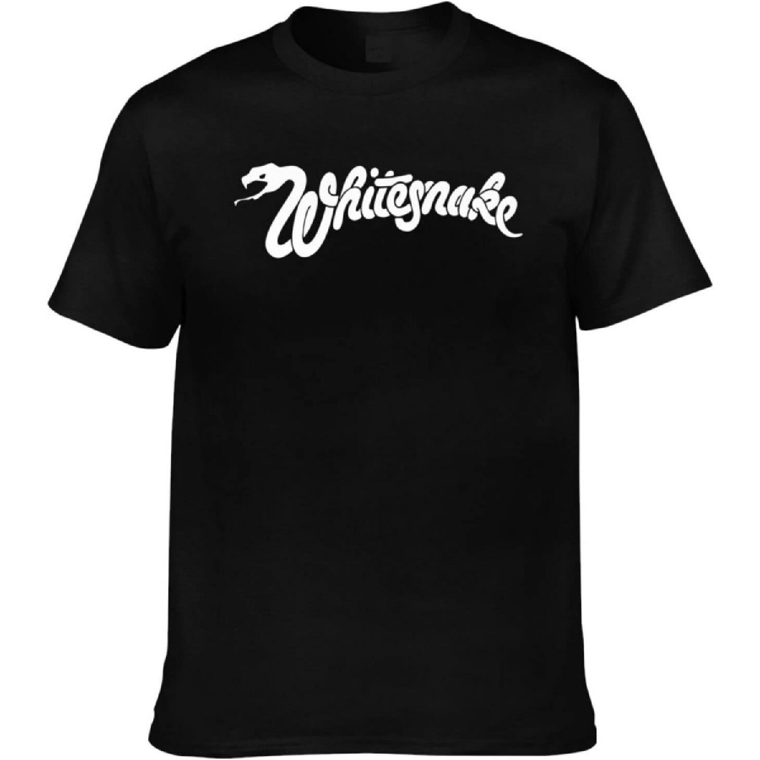 Мужская футболка KKVEE Группа Whitesnake Хлопковая футболка Футболка с коротким рукавом Трикотажная футболка S