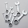 Short handle adjustable head ratchet wrench mini fast ratchet wrench labor-saving auto repair hardware dual-purpose wrench tool