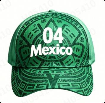 POD un pezzo ordine minimo Cappellino da baseball messicano, cappellino a trasferimento termico design gratuito dal Messico