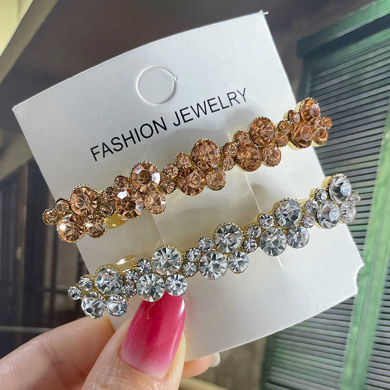 Korean Crystal Spring Hair Clips Pins Pearl Hair Barrettes For Women Girl Headband Simple Hair Accessories Headwear
