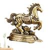 Brass Wealth Fortune Horse Figurine Good Luck Success Horse Ornament Small Horse Statue Decor Collectible Sculpture Ornament