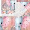 2D flat printing 2pcs Curtain Curtains Spring Floral Elephant Digital Printed Polyester Drapes Family Party Decoration Perfect