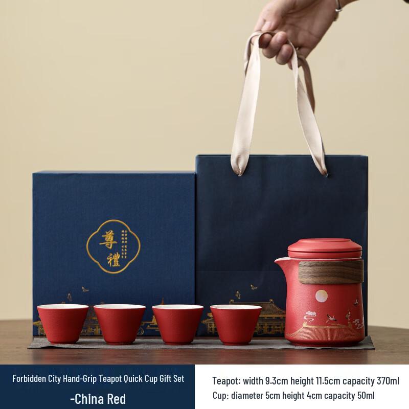 Forbidden City Cultural Creative Chinese Red Tea Set