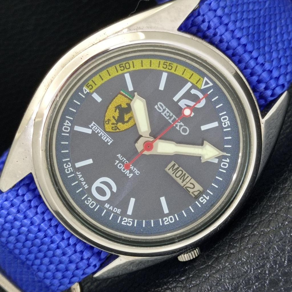 

ЯПОНИЯ ВИНТАЖНЫЕ МУЖСКИЕ АВТОМАТИЧЕСКИЕ ЧАСЫ SEIKO 7009A С ЦИФЕРБЛАТОМ FERRARI a700433-5 R203-a700433