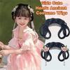 Headdress Girls Chinese Chignon Black Princess Hair Bun Cosplay Wig Integrated Hair Bun  for Kids