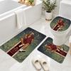 3Pcs Flannel Toilet Mat Set Bruno Mars Bathroom Rug Non Slip Bath Carpet Home Decor
