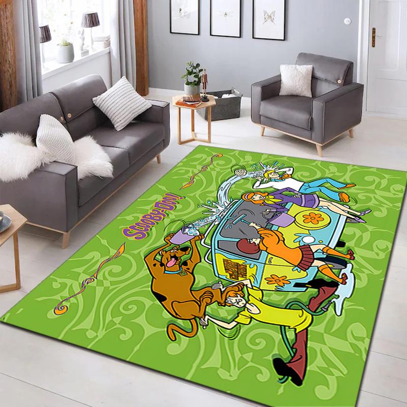 Halloween Cartoon Comedy Adventure Movie Scooby-Doo Carpet Is Suitable for Living Room and Bedroom Doormats Office Balcony Decorative Carpet V6