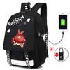 Backpack Anime, Genshin Surrounding Large Capacity Student School Bag Outdoor Travel Bag