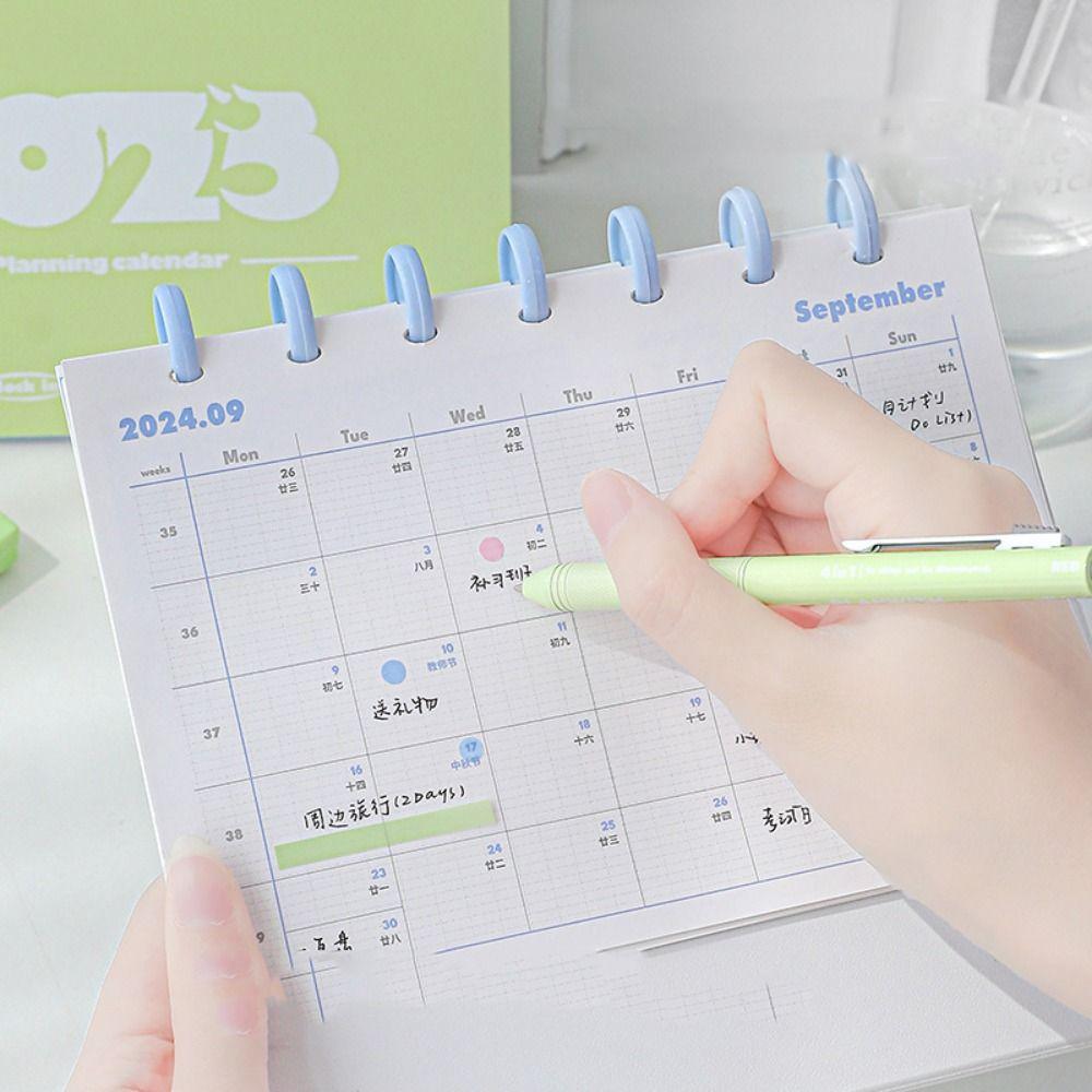 Spiral 2025 Desk Calendar Standing Flip Agenda Organizer Learning Plan Desk Calendar Home Office