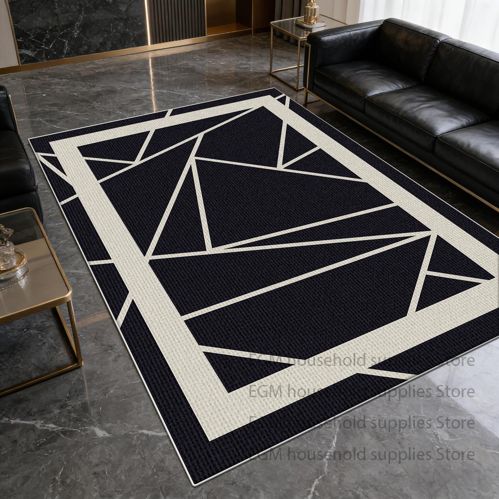 Nordic Style Geometric Carpet Minimalism Living Room Decoration Bedroom Rugs Office Area Non-slip Customizable Floor Mat Study