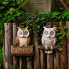 Garden Outdoor Solar Lights Owl Ornaments Villa Garden Simulation Animal Creative Wall Hanging Decorations