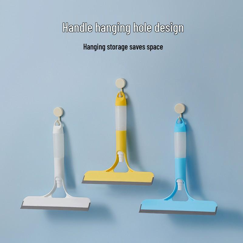 Three-in-One Glass & Mirror Cleaning Tool: Double-Sided Squeegee and Brush