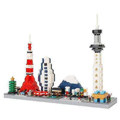 LULUFUN Micro Blocks Tokyo City Series Skyline Architecture Skytree Tokyo Tower Building Blocks Toy Gift Interior Decor Gift for Men and Women Adults