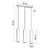Lampa Wisząca Lino 3 Gu10 Naturalne Drewno Wood Sollux Sl.0638