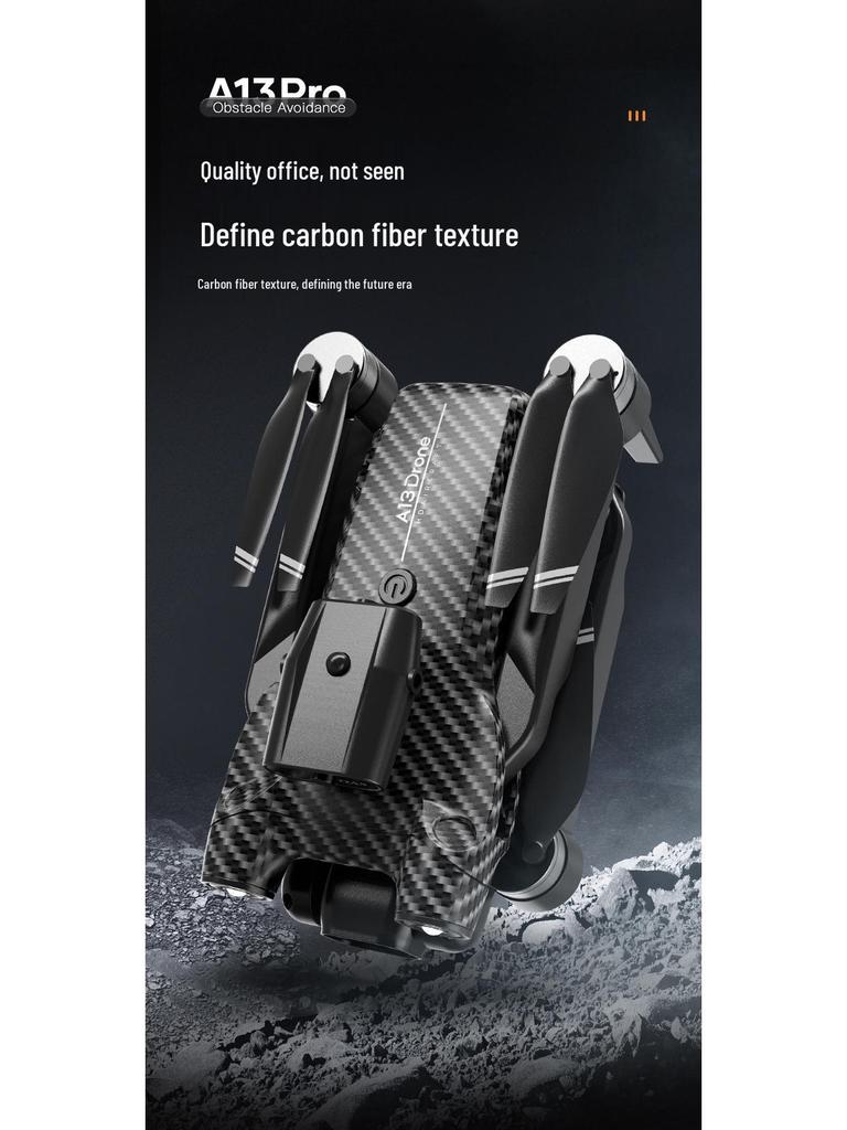 A13 Brushless Motor Drone: HD Aerial Photography, Folding Four-Axis, Optical Flow, Obstacle Avoidance, Remote Control Airplane