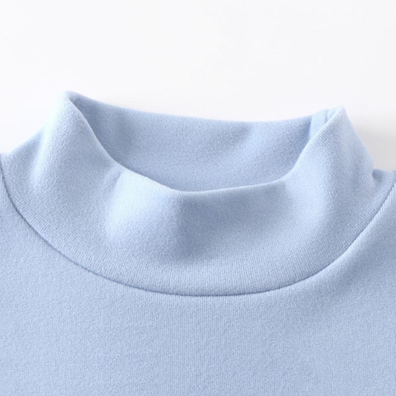 Children's Tops for Girls Autumn Turtleneck Long Sleeve T-shirts Boys Winter Warm Bottoming Shirts Sweatshirts Kids Clothing New