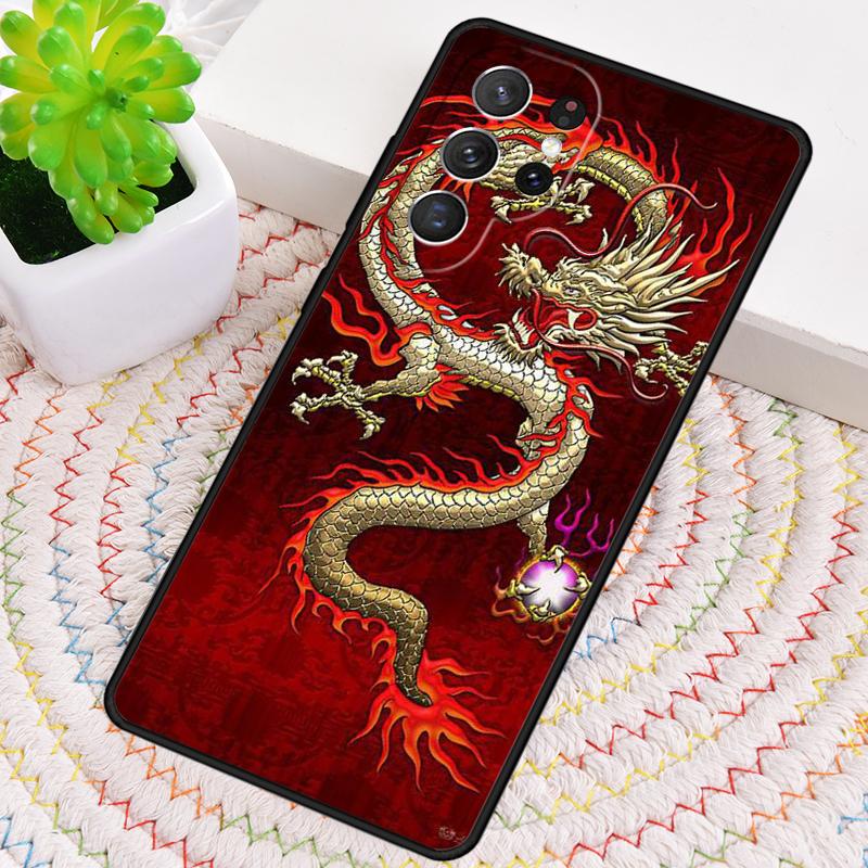 Asian Chinese Dragon soft Phone Case for Samsung Galaxy note 10 pro S26 Ultra S23 S24 FE S25 S21 S22 PLUS shockproof Cove
