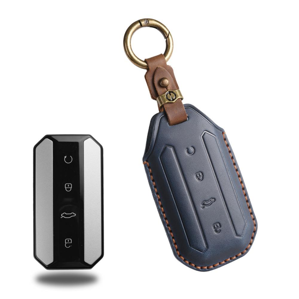 Leder Autoschlüsselhülle für Chery Omoda Jaecoo 5EV Schlüsselhülle Langlebig und Stilvoll