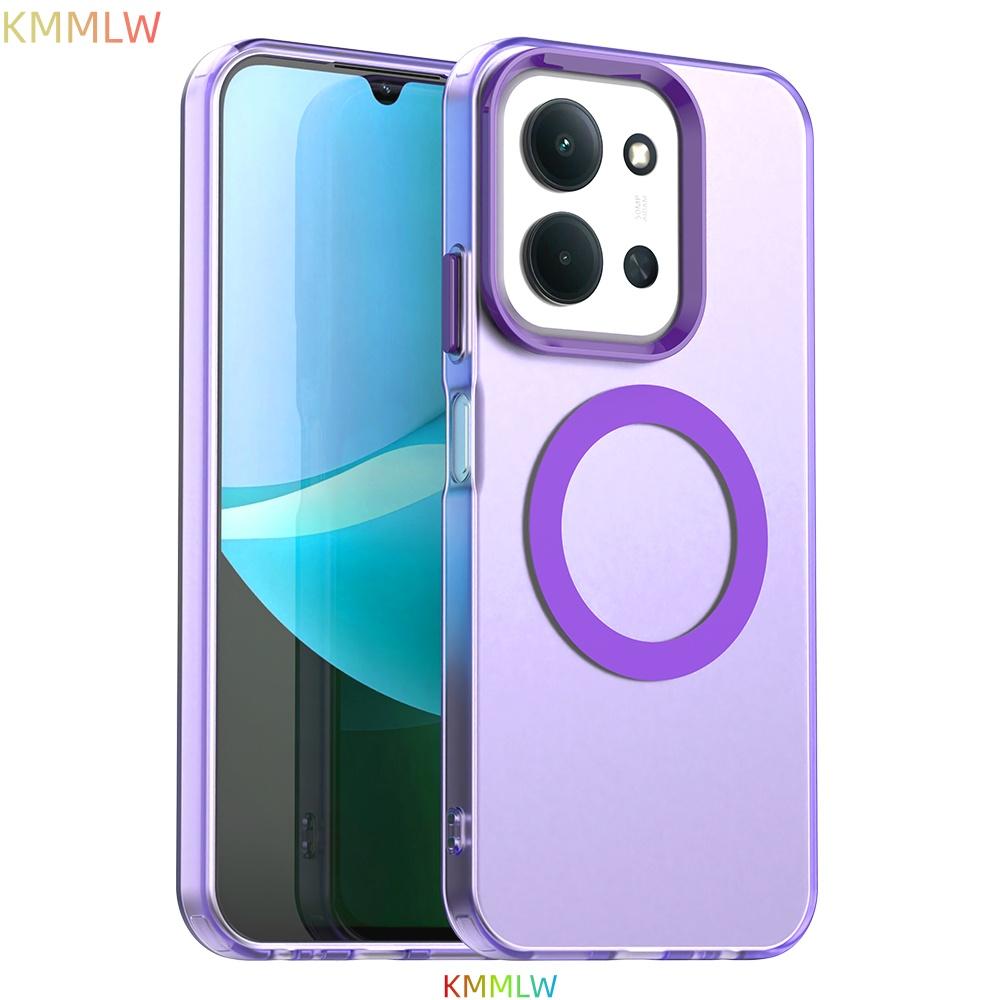 Magnetic Wireless Charging Case For Redmi 15C 5G 4G Global 171MM Cover Candy Colors Transparent Back Shell Coque Redmi 15C 4G （171mm）