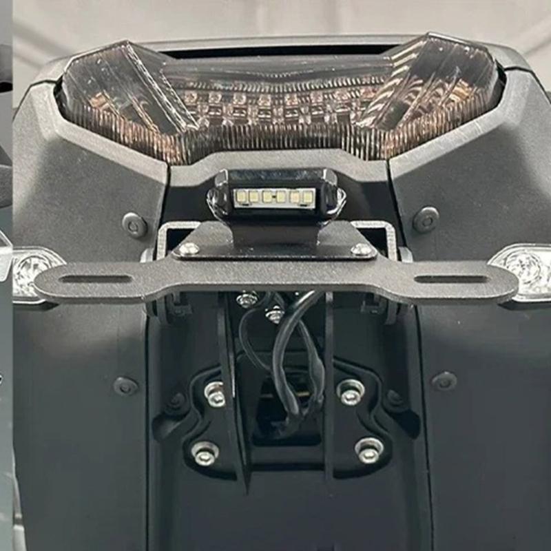 Universal Motorcycle License Plate Mounting Kit Short Tail Design Enhanced Stability Stainless Steel Easy Installation