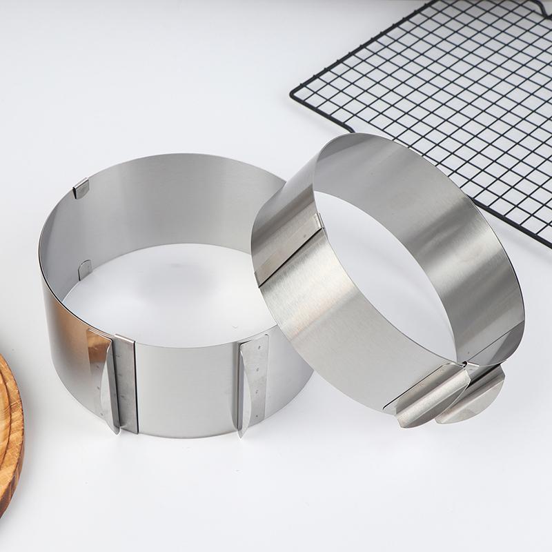 Stainless Steel 6-8Cm Adjustable Telescopic Mousse Ring Circle Mold Rustproof With Scale Round Cake Rings Reusable Baking Tool