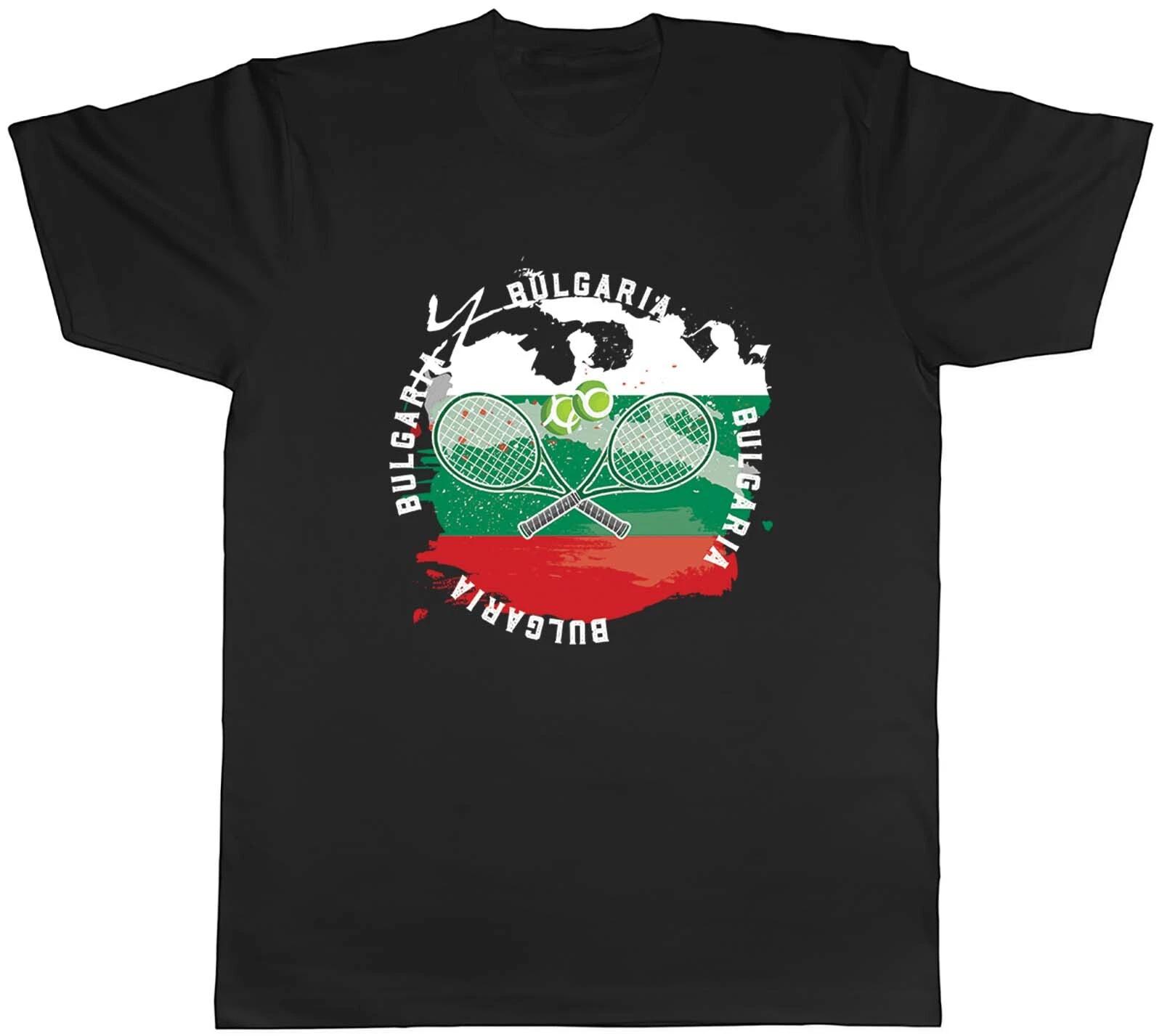 Tennis Sports With Bulgaria Flag Mens Unisex T-Shirt Tee Gift M