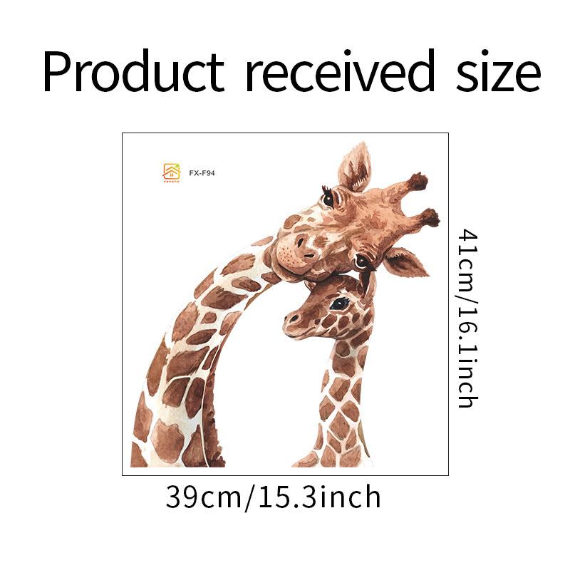 Cartoon Giraffe Family Wall Sticker Nakleyka for Kids Bedroom Nursery Bedroom Detskaya Entrance Hall Decor Decoration