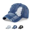 Herren und Damen Ripped Baseballkappen Modische Hip Hop Kappen Outdoor Reise Baseballkappen Cowboykappen