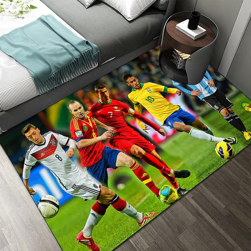 Football Pictures Rug Living Room Decoration Rugs for Bedroom Living Room Rug Home Entrance Door Mat Kids Room Rug