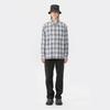 Customellow Grey Relaxed Fit Check Shirt Cwsaw25112gyx