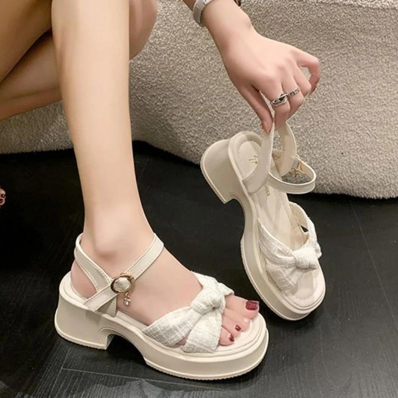 Summer Women Sandals Fairy Style Fashion Roman Lady Flat Shoes Comfortable Platform Sandals Fairy Style Improve Fashion Shoes