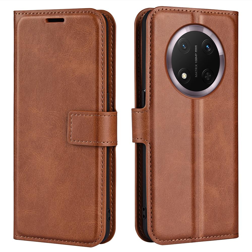 For Honor Magic7 Lite 5G/X9c 5G/X60 Pro 5G Stand Case Anti-Scratch Calf Texture Leather Phone Cover