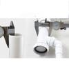 GR012 Double Basin Sink PP White Hard Pipe Groundwater Connection Left Right Adjustable Drain Kit Utility Laundry Wash Station