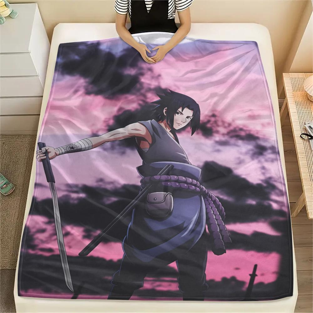 Sasuke Naruto pattern Flannel Blanket, High quality Comfortable for All Seasons, Home Decor, Warmth and Comfort, Perfect for Gifts.
