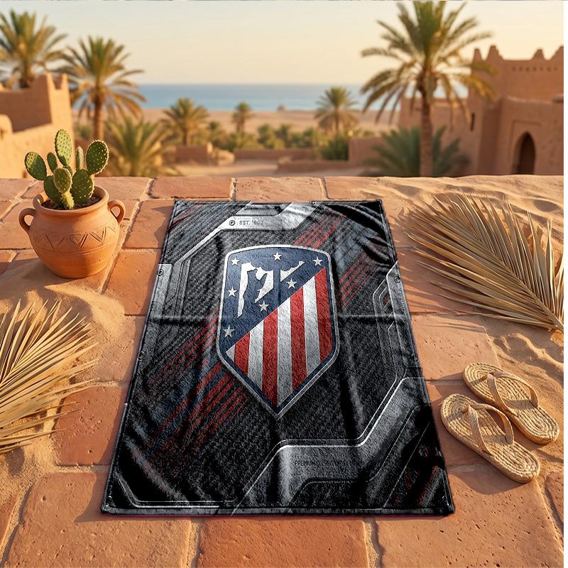 Atletico Madrid Print Microfiber Beach Towel Quick Dry Absorbent Large Towel For Beach Swimming Travel