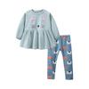Cute Long Sleeve Cartoon Kids Set - Casual T-Shirt Outfit