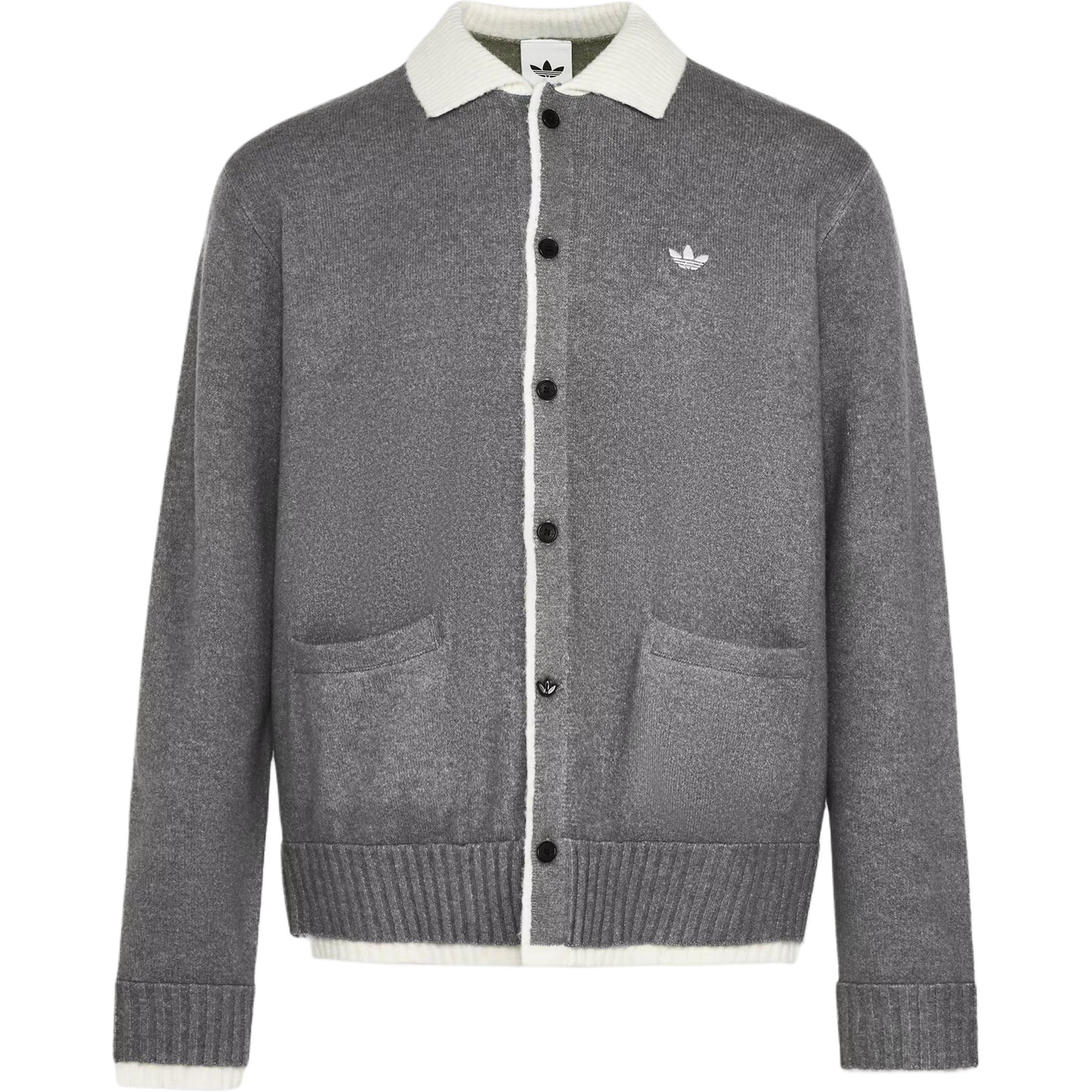 

Adidas Originals REFINED LUXE Sweaters Men s Gray/White Lapel Moderate KS2907 A/M